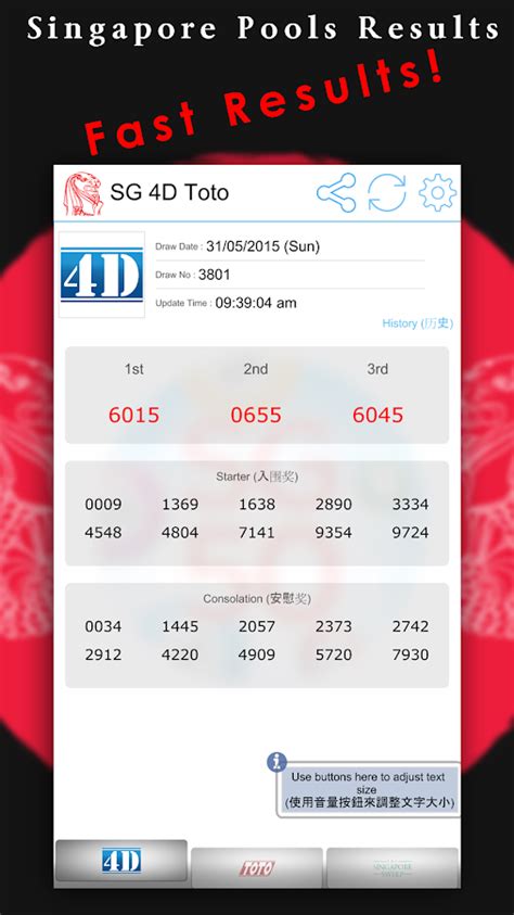 singapore pools 4d results|Singapore 4D & Toto Jackpot Results .